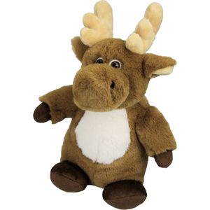 Inware Pluche Eland Rendier Knuffeldier - Bruin - Staand - 24 cm - Dieren Knuffels