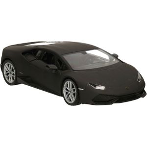 Modelauto/speelgoedauto Lamborghini Huracan - matzwart - schaal 1:24/19 x 8 x 5 cm - Speelgoed auto's