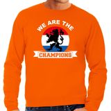 Grote maten oranje sweater / trui Holland/Nederland supporter we are the champions EK/WK voor heren - Feesttruien