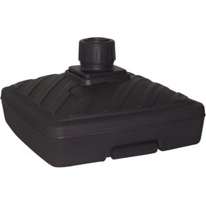 Parasolvoet Heavy - vierkant - antraciet - 57 x 57 cm - 40 liter - kunststof - vulbaar - Parasolvoeten