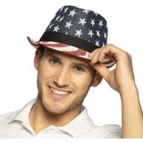 USA/Amerika verkleed thema set hoed en vlinderstrik volwassenen - Verkleedhoofddeksels