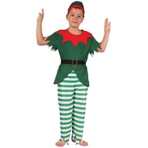 Elf verkleedkleding met hoedje voor jongens - Kerst kostuums