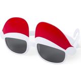 2x stuks kerst thema zonnebrillen/feestbrillen met kerstmutsen - Verkleedbrillen