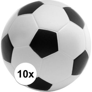 10 stuks Stressballen voetbal 6,1 cm - Stressballen