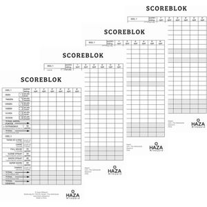 4x Scoreblokken Yahtzee 250 vellen - Scoreblok - Dobbelspellen - Familiespelletjes - Yahtzee score notitieblok 4 stuks