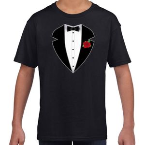 Gangster / maffia pak kostuum t-shirt zwart voor kinderen - Feestshirts