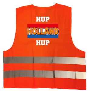 Hup Holland hup oranje veiligheidshesje EK / WK supporter outfit voor volwassenen - Feestshirts