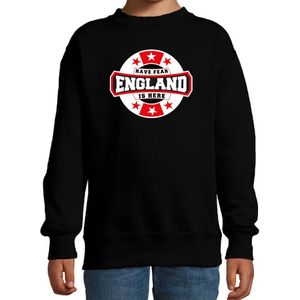 Have fear England is here / Engeland supporter sweater zwart voor kids - Feesttruien