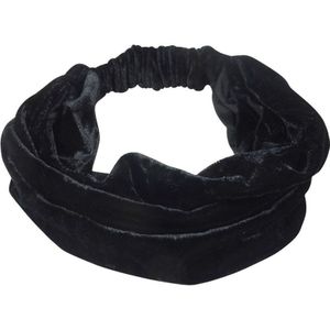 Zwart fluwelen hoofdband/haarband voor dames - Haarbanden