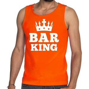 Oranje Bar King tanktop / mouwloos shirt heren - Feestshirts