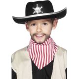 Cowboys speelgoed/verkleed hoed zwart met revolver set kinderen 3-delig - Verkleedattributen