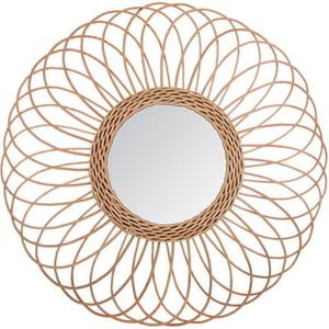 Ronde Spiegel | 56 cm doorsnede | Rotan | Wandspiegel | Wanddecoratie | VT wonen |
