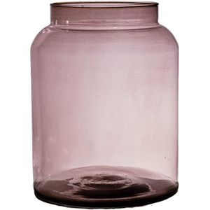 Hakbijl Glass Bloemenvaas Shape - transparant mauve - eco glas - D19 x H25 cm - Melkbus vaas - Vazen