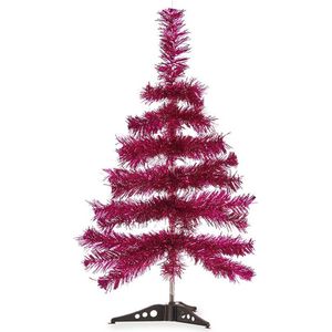 Kunstboom/kunst kerstboom -fuchsia roze - 60 cm - klein model - Kunstkerstboom
