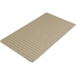 Urban Living Badkamer/douche anti slip mat - rubber - voor op de vloer - beige - 39 x 69 cm