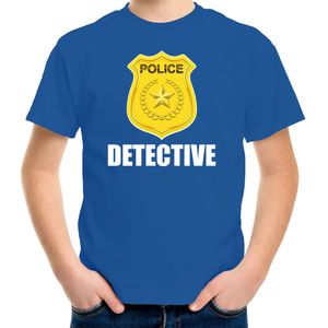 Detective police / politie embleem t-shirt blauw voor kinderen - Feestshirts