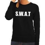 Politie SWAT tekst sweater / trui zwart voor dames - Feesttruien