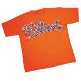 T-shirt oranje met tekst Holland kinderen - Feestshirts