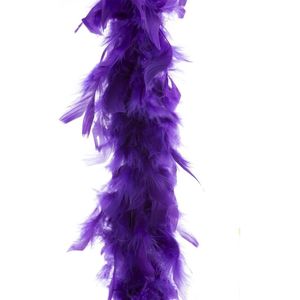 Toppers Carnaval verkleed veren Boa kleur paars 190 cm - Verkleed boa