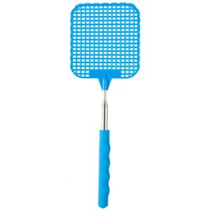 Vliegenmepper compact - Uitschuifbaar tot 60 cm - blauw - Insecten killer - Vliegenmeppers - Ongediertebestrijding