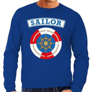 Zeeman/sailor verkleed sweater blauw voor heren - Feesttruien