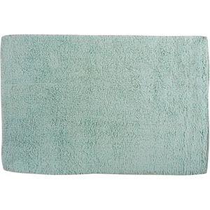 MSV Badkamerkleedje/badmat - voor op de vloer - mintgroen - 45 x 70 cm - polyester/katoen