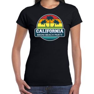 California zomer t-shirt / shirt California bikini beach party zwart voor dames - Feestshirts