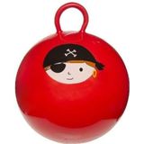 Skippybal rood met piraat 45 cm - Skippyballen buitenspeelgoed voor kinderen