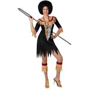 Zwarte zulu jurk voor dames - Carnavalsjurken