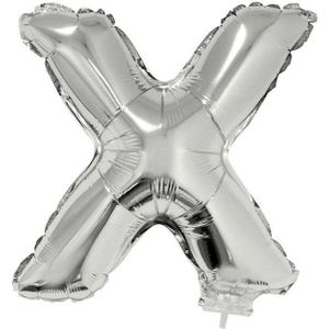Opblaasbare letter ballon X zilver - Ballonnen