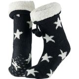 Apollo - Huissokken - Zwart/wit - Sterren - Anti-slip