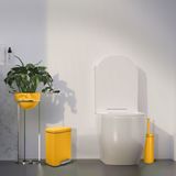 Spirella Pedaalemmer Venice - safraan geel - 5 liter - metaal - L21 x H30 cm - soft-close - toilet/badkamer