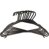 Dirt Devil Kledinghangers met broekstang - 40x - kunststof - zwart - 36 x 21 cm