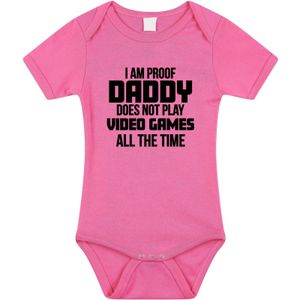 Proof daddy does not only play games cadeau baby rompertje roze meisjes - Rompertjes