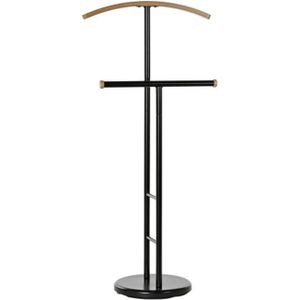 Kledingrek Dressboy - Colbert/jas hanger - staand - metaal/hout - zwart - 46 x 28 x 105 cm - Kledingrekken