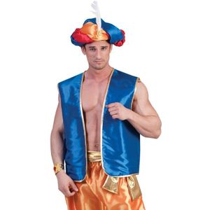 Blauw Arabisch vest voor volwassenen - Carnavalskostuums