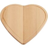 Set van 8x stuks hartvormig natuurlijk houten snijplank 16 cm - Snijplank/serveerplank/broodplank - Valentijn/Moederdag
