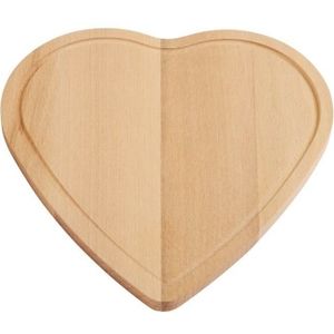 Set van 8x stuks hartvormig natuurlijk houten snijplank 16 cm - Snijplank/serveerplank/broodplank - Valentijn/Moederdag