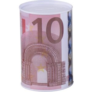 Kinder spaarpot 10 euro biljet 8 x 11 cm - Spaarpotten