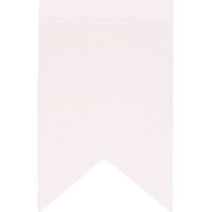 Blanco zigzag vlaggetjes 36 stuks voor een vlaggenlijn - Vlaggenlijnen