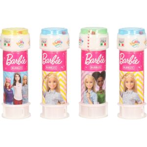 50x Barbie bellenblaas flesjes met bal spelletje in dop 60 ml voor kinderen - Bellenblaas