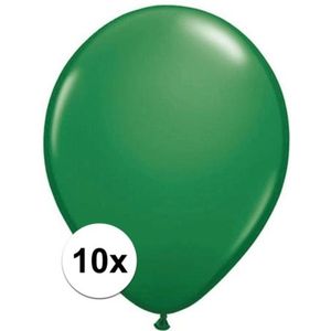 Qualatex groene ballonnen 10 stuks - Ballonnen