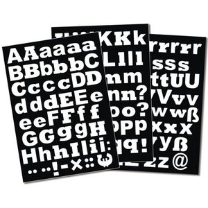 1x Setje alfabet plakletter stickers ongeveer 3 cm - Stickers