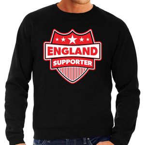Engeland / England schild supporter sweater zwart voor heren - Feesttruien
