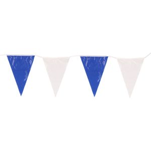 10x Blauw/witte vlaggetjes - Vlaggenlijnen