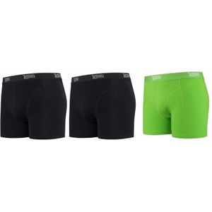 Lemon and Soda mannen boxers 2x zwart 1x groen M - Boxershorts