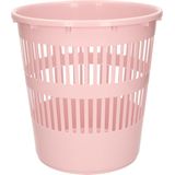 Plasticforte Afvalbak/vuilnisbak/kantoor prullenbak - plastic - roze - 28 cm