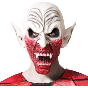 Halloween verkleed masker - Ork/Zombie/Fantasy - wit/bloed - volwassenen - Latex - Verkleedmaskers