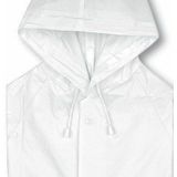 Regenjas met capuchon en drukknoopsluiting - 2x - wit - PVC - one size - Regenpakken