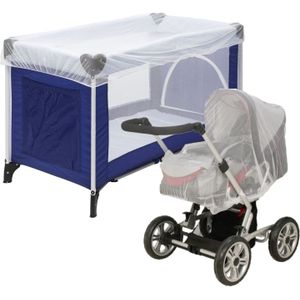 Universeel muskietennet/klamboe voor baby ledikant/kinderwagen wit - Klamboes